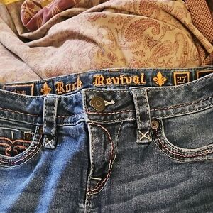 Rock Revival High Rise Blue Jeans for Women